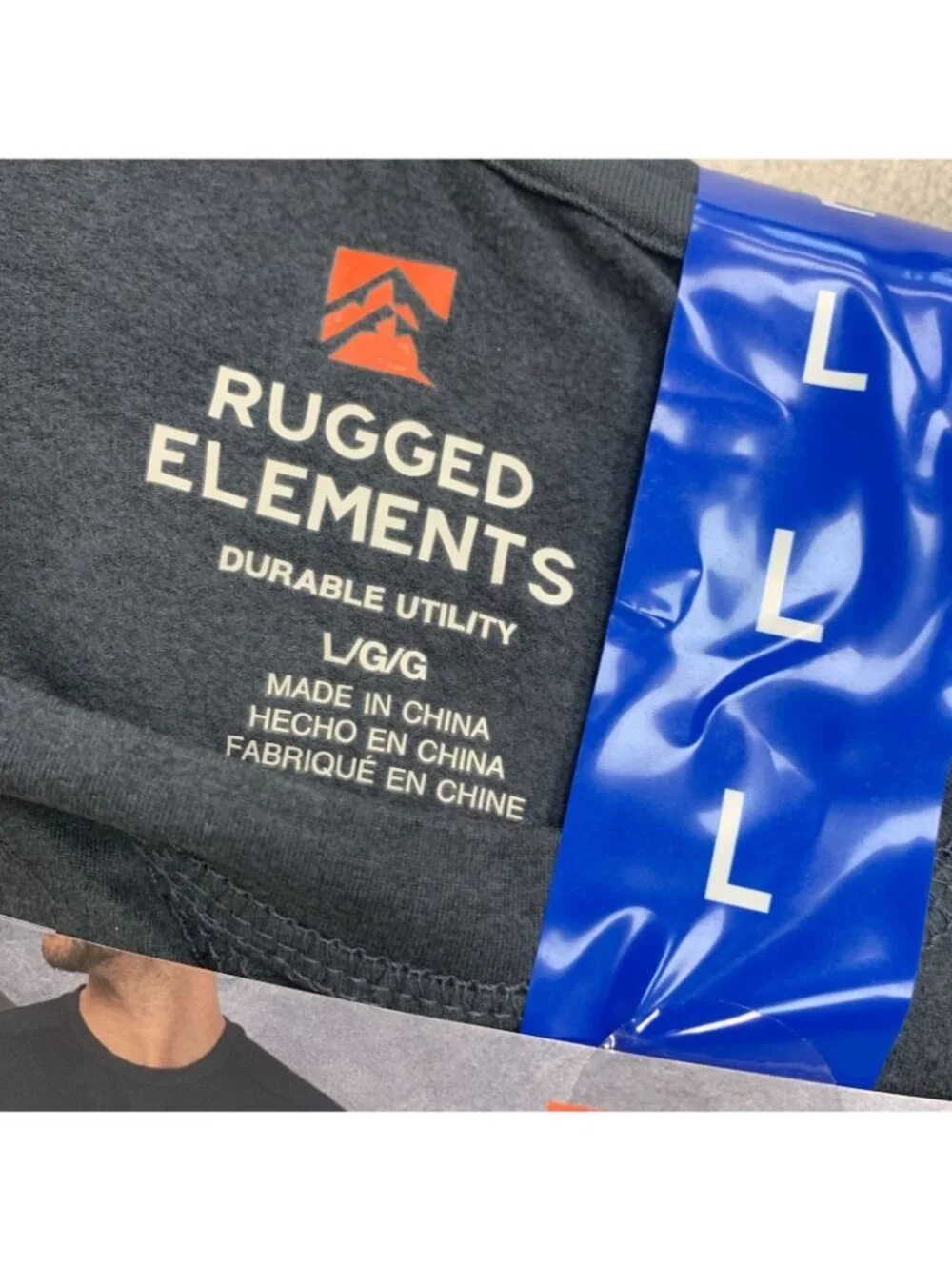 Rugged Elements Men's L 2-Pack Sueded Long Sleeve Sweatshirts Blue & Grey H2038 - Picture 5 of 8